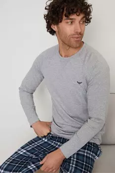 Хлопковая пижама Threadbare, серый