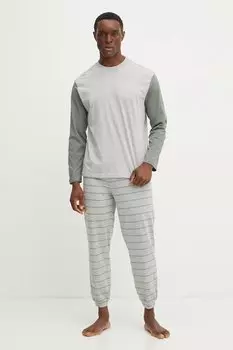 Хлопковая пижама United Colors Of Benetton, серый