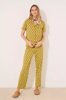 Хлопковая пижама Women'Secret, зеленый