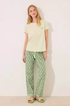 Хлопковая пижама Women'Secret, зеленый