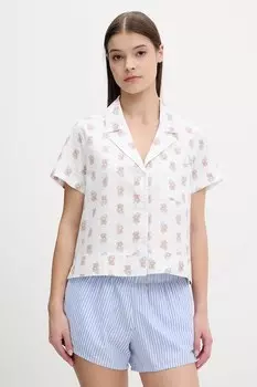 Хлопковая пижамная рубашка Hollister Co., белый
