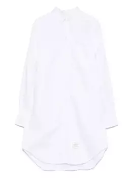 Хлопковая платье-рубашка THOM BROWNE, белый