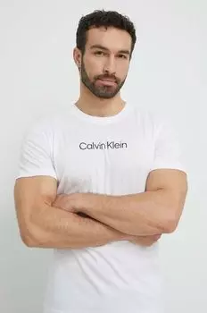 Хлопковая пляжная футболка Calvin Klein, белый