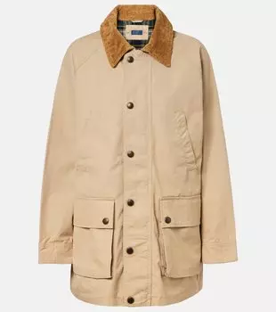 Хлопковая полевая куртка с отделкой из вельвета Polo Ralph Lauren, Vintage Khaki