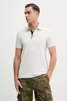 Хлопковая поло Aeronautica Militare, бежевый