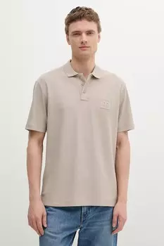 Хлопковая поло Armani Exchange, бежевый