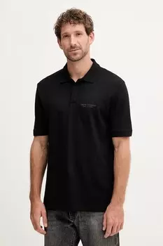 Хлопковая поло Armani Exchange, черный
