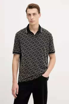 Хлопковая поло Armani Exchange, черный