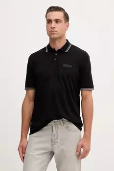 Хлопковая поло Armani Exchange, черный