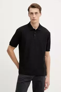Хлопковая поло Armani Exchange, черный