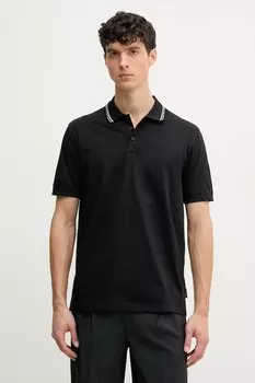 Хлопковая поло Armani Exchange, черный
