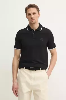 Хлопковая поло Armani Exchange, черный
