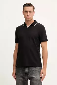 Хлопковая поло Armani Exchange, черный