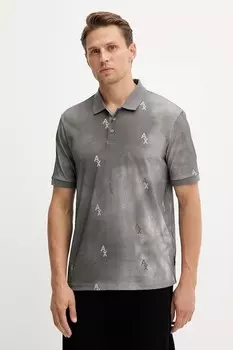 Хлопковая поло Armani Exchange, серый