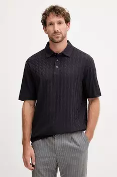 Хлопковая поло Armani Exchange, темно-синий