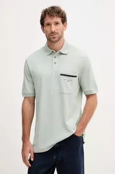 Хлопковая поло Armani Exchange, зеленый
