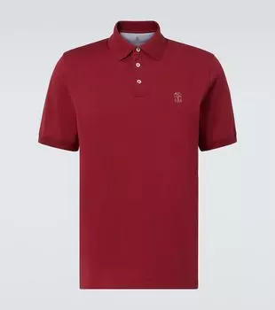 Хлопковая поло Brunello Cucinelli, Cherry