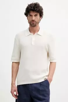 Хлопковая поло Calvin Klein Jeans, бежевый