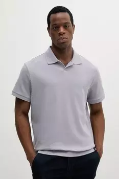 Хлопковая поло Calvin Klein Jeans, фиолетовый