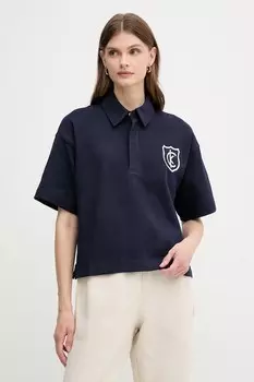 Хлопковая поло Calvin Klein Jeans, темно-синий