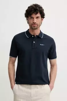 Хлопковая поло Hans Pepe Jeans, темно-синий