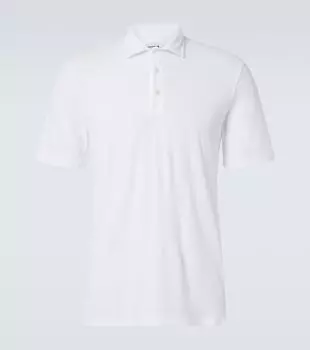 Хлопковая поло из махровой ткани Fedeli, белый