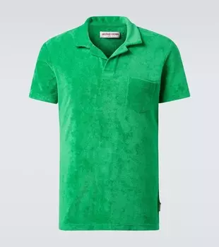Хлопковая поло из махровой ткани Orlebar Brown, Caddie Green