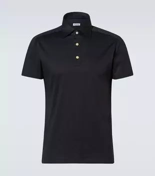 Хлопковая поло Kiton, черный