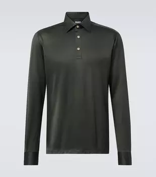 Хлопковая поло Kiton, зеленый