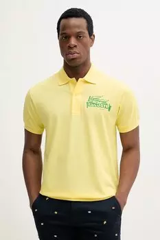 Хлопковая поло Lacoste, желтый