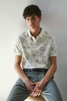 Хлопковая поло Medicine, бежевый