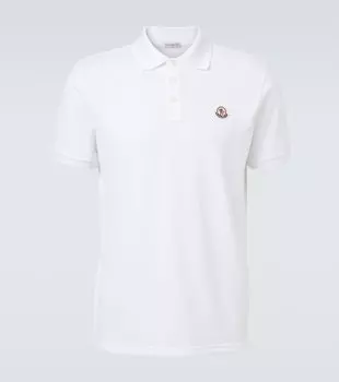 Хлопковая поло Moncler, белый