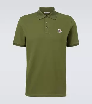 Хлопковая поло Moncler, Deep Forest