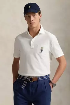 Хлопковая поло Polo Ralph Lauren, белый