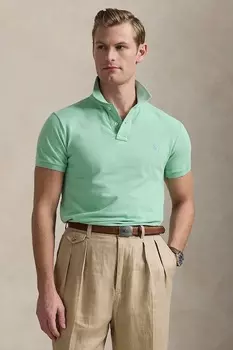Хлопковая поло Polo Ralph Lauren, бирюзовый