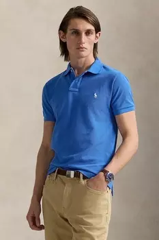 Хлопковая поло Polo Ralph Lauren, синий