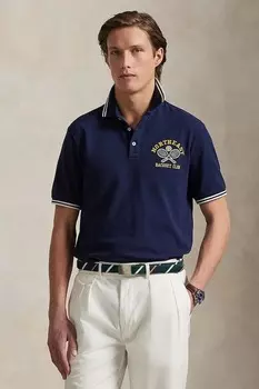 Хлопковая поло Polo Ralph Lauren, темно-синий