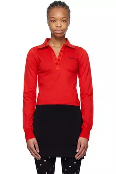 Хлопковая поло с логотипом We11Done, красный