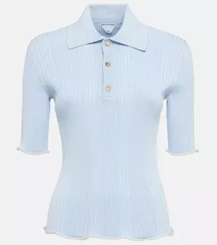 Хлопковая поло с рубчиком Bottega Veneta, Bubble