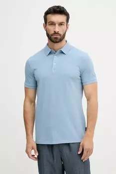 Хлопковая поло Sisley, синий