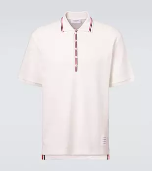 Хлопковая поло Thom Browne, Natural White