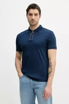 Хлопковая поло Tommy Hilfiger, темно-синий