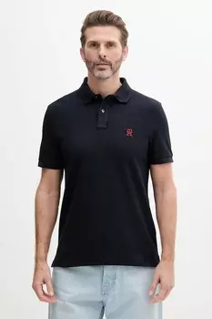 Хлопковая поло Tommy Hilfiger, темно-синий