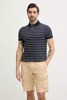 Хлопковая поло Tommy Hilfiger, темно-синий