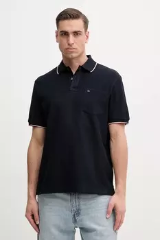 Хлопковая поло Tommy Hilfiger, темно-синий