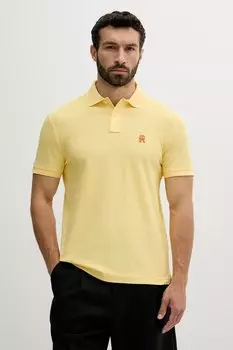Хлопковая поло Tommy Hilfiger, желтый