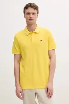 Хлопковая поло Tommy Jeans, желтый