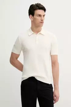 Хлопковая поло United Colors Of Benetton, бежевый