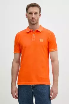 Хлопковая поло United Colors Of Benetton, оранжевый