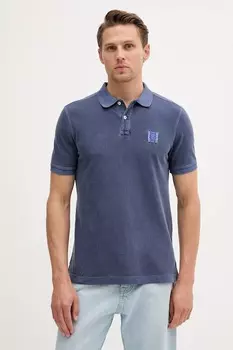 Хлопковая поло United Colors Of Benetton, темно-синий